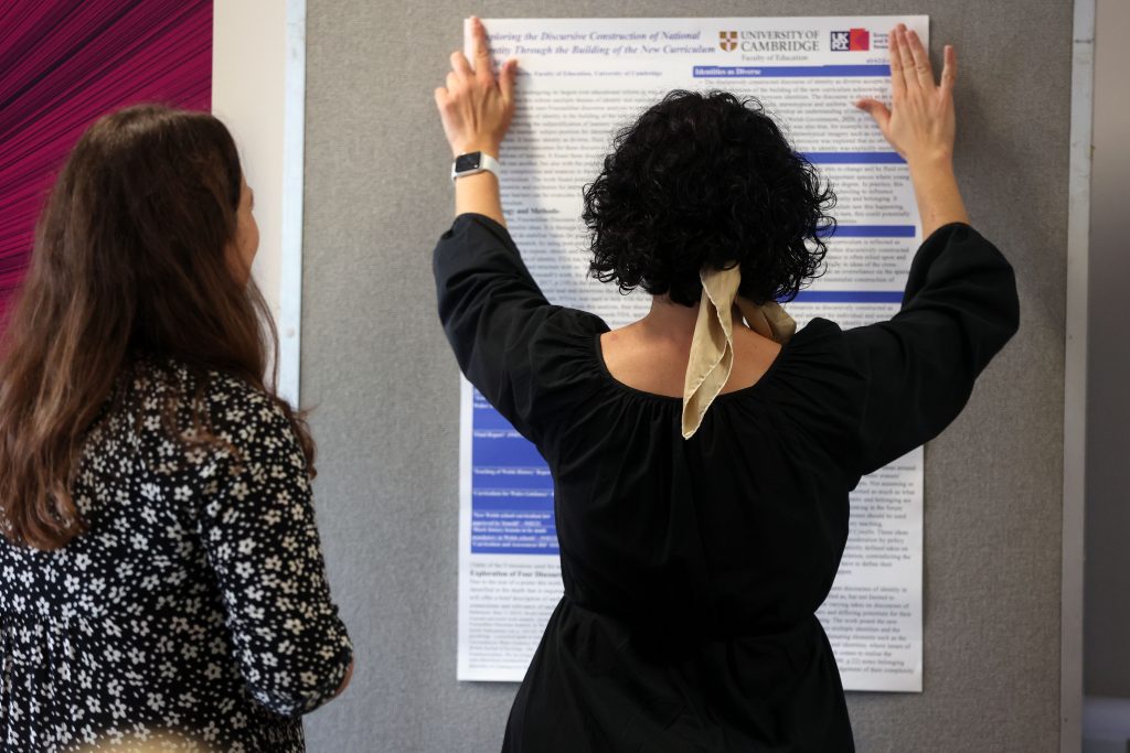 WISERD Annual Conference 2022 - PhD poster competition exhibition being set up