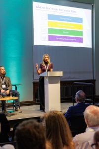Sophie Bartlett presenting at Science and the Senedd