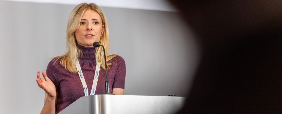 Sophie Bartlett presenting at Science and the Senedd