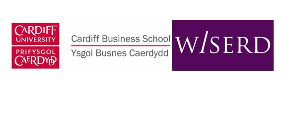 Cardiff Business School logo and WISERD logo