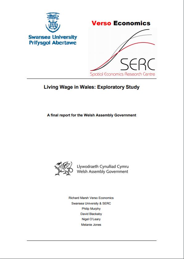 Front cover Living wage report 2010
