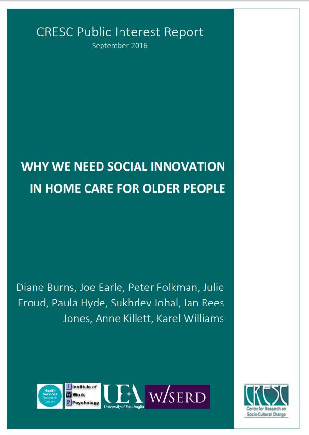 Social innovation in home care front cover