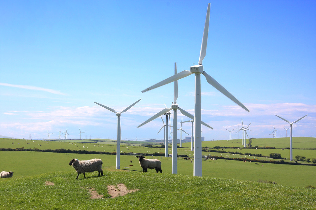 Wind turbines in Wales