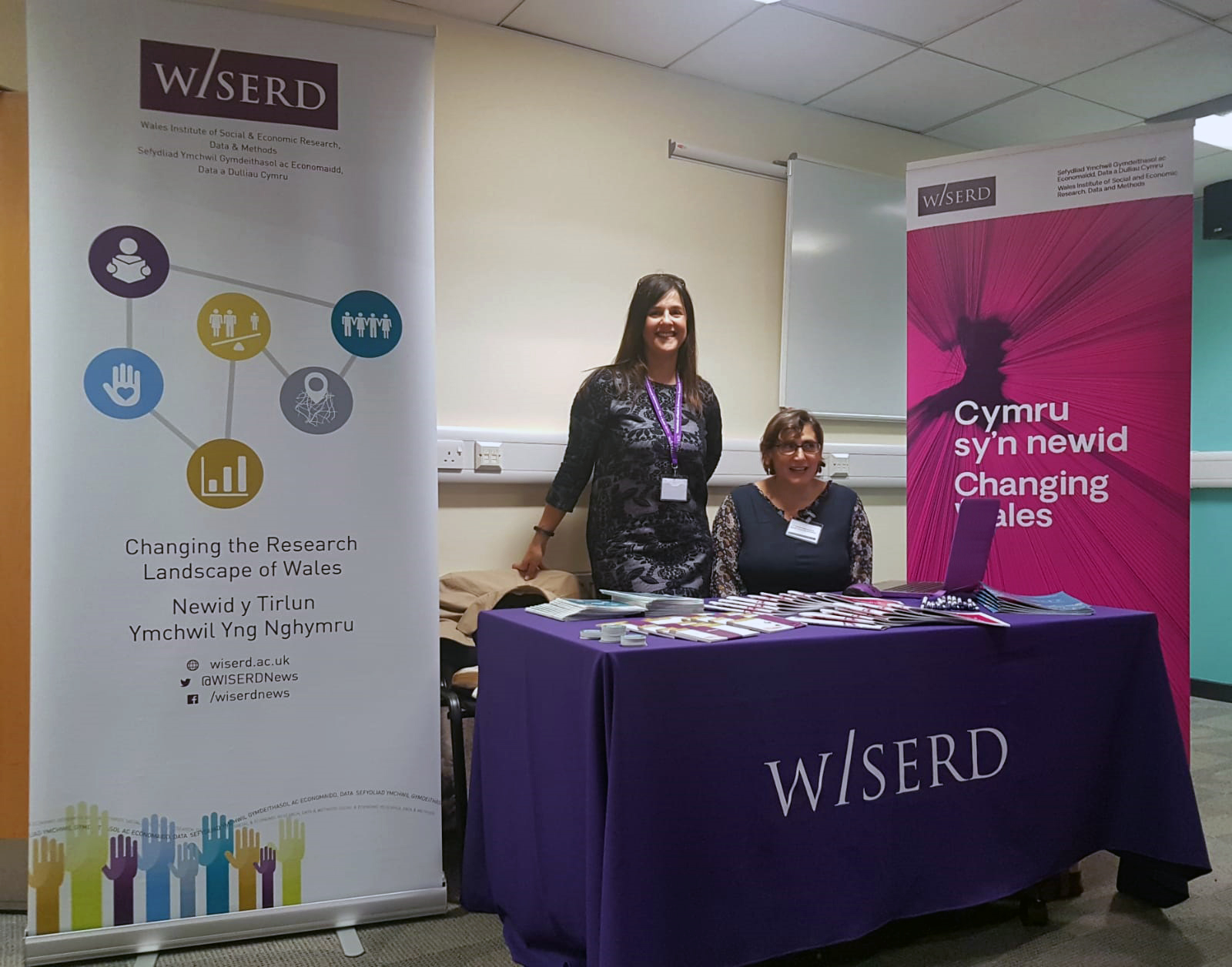 WISERD exhibition stand at Co-Production Network for Wales Conference