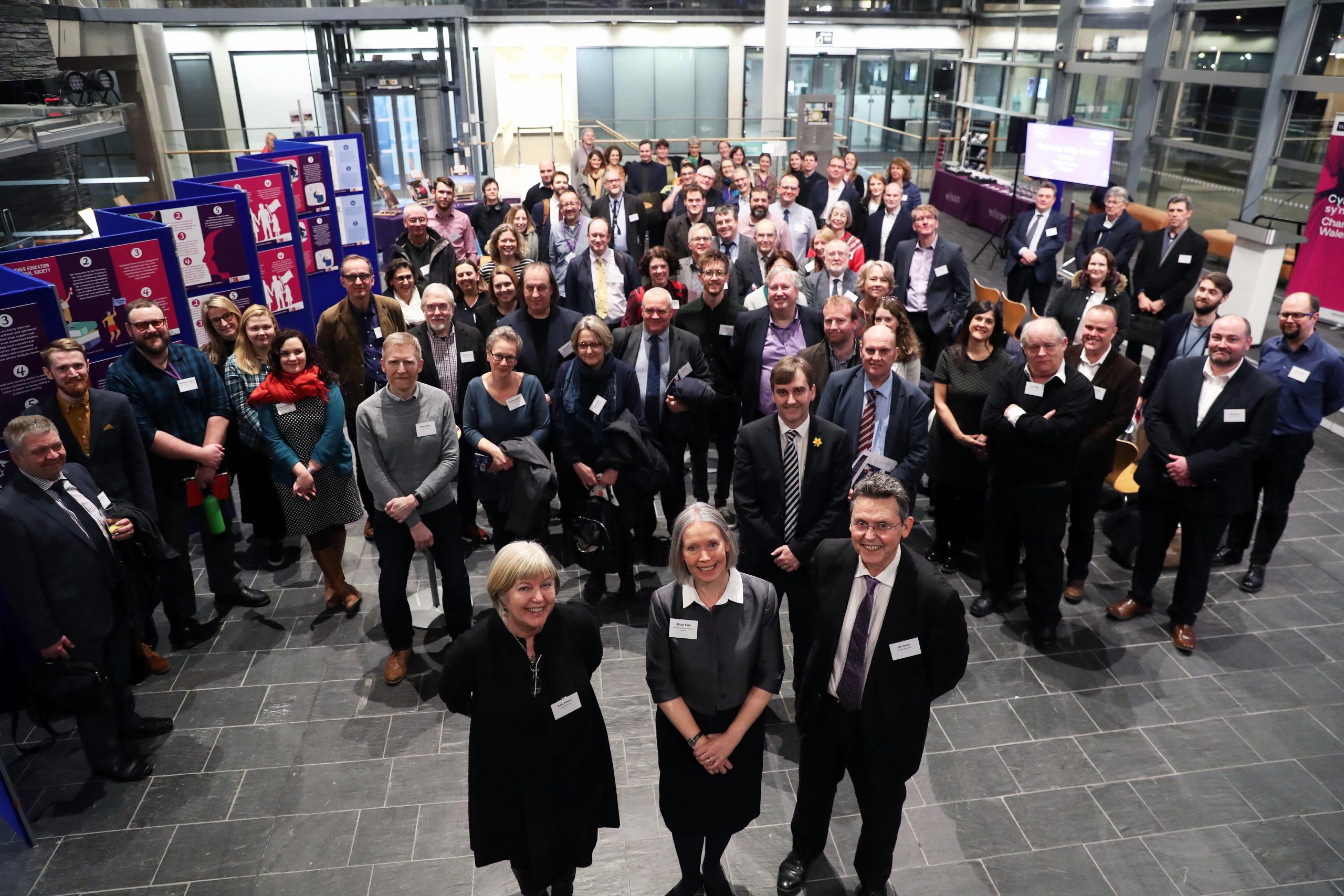 Celebrating Civil Society Research event - group shot of all attendees at the Senedd