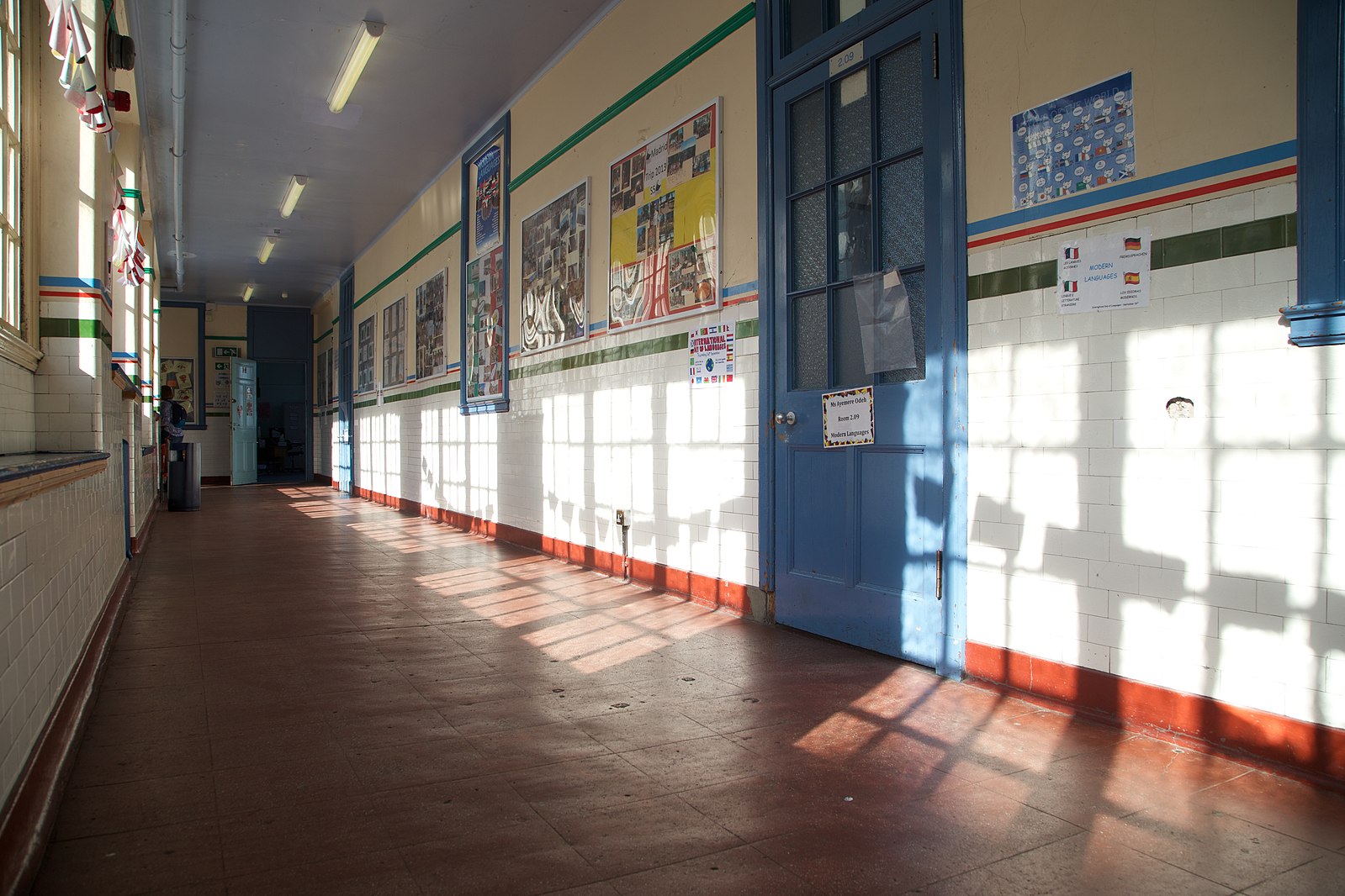 Empty corridor, High School