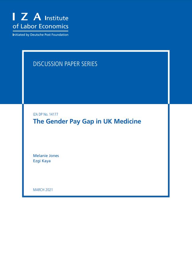 The Gender Pay Gap in UK Medicine - front cover