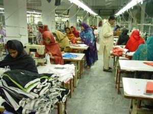 Garment workers in factory