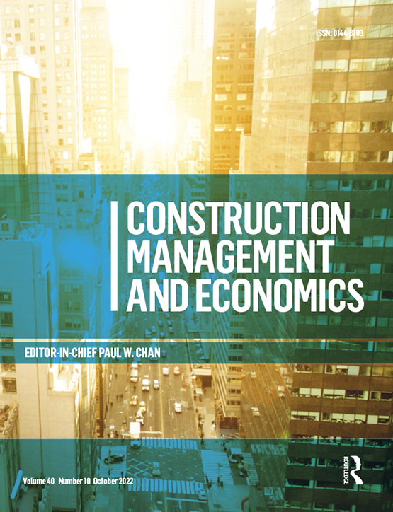 Construction Management and Economics cover
