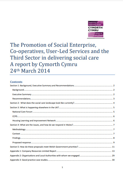 Cymorth Cymru report cover