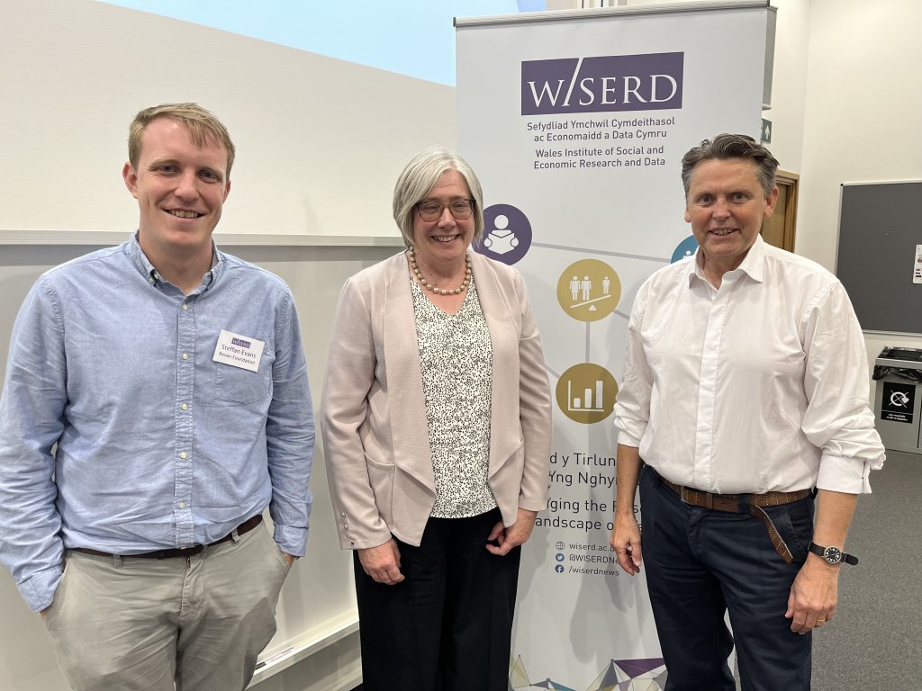 WISERD Annual Conference 2022 - keynote speaker, Dr Victoria Winckler, Bevan Foundation with colleague