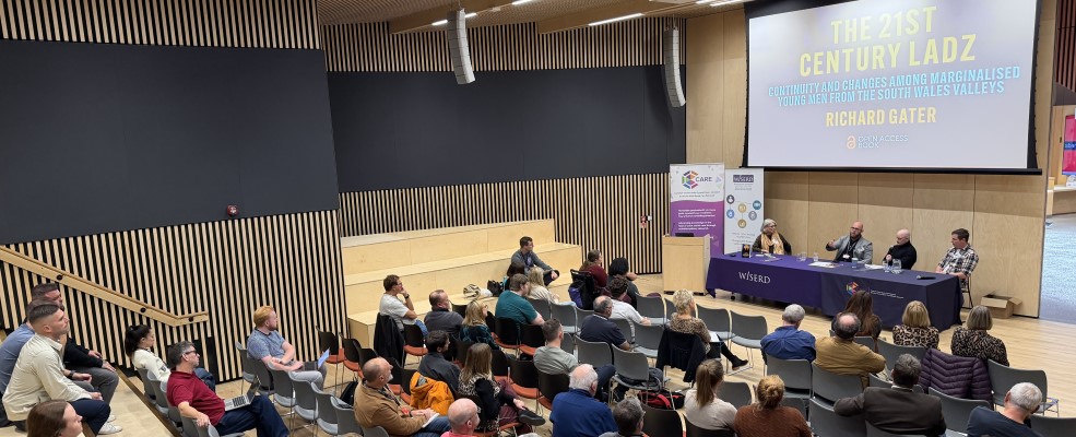 Richard Gater speaking at book launch event in spark event space.