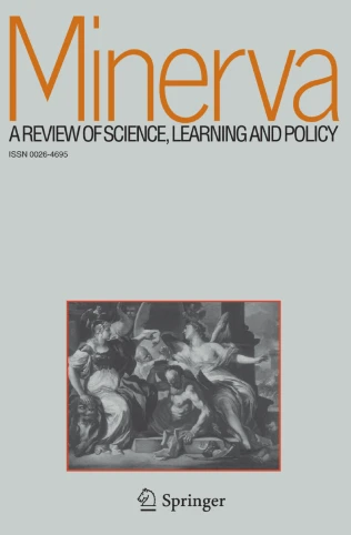 Front cover of Minerva, the journal for the review of science, learning and policy.