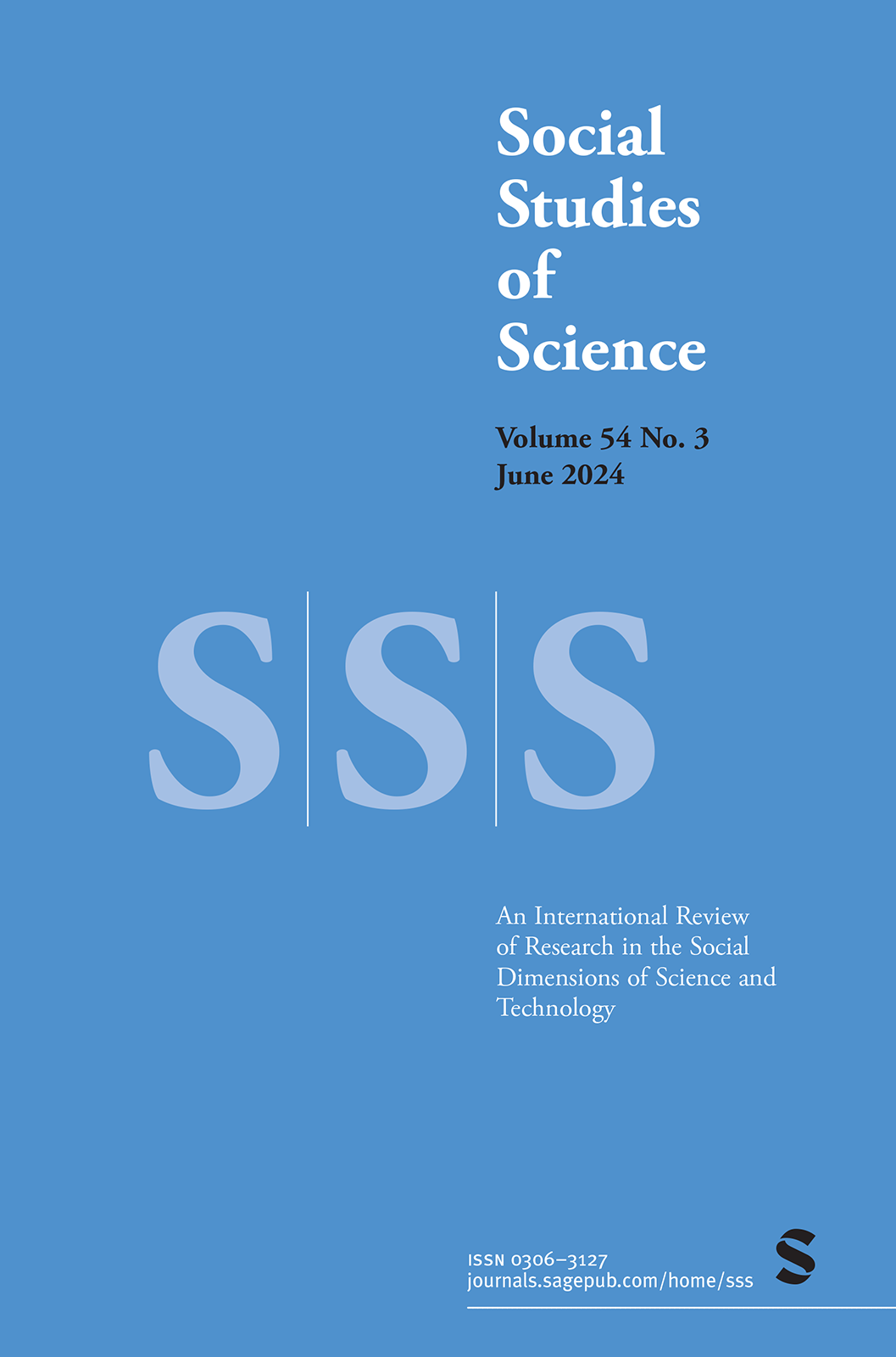 Cover of Social Studies of Science.