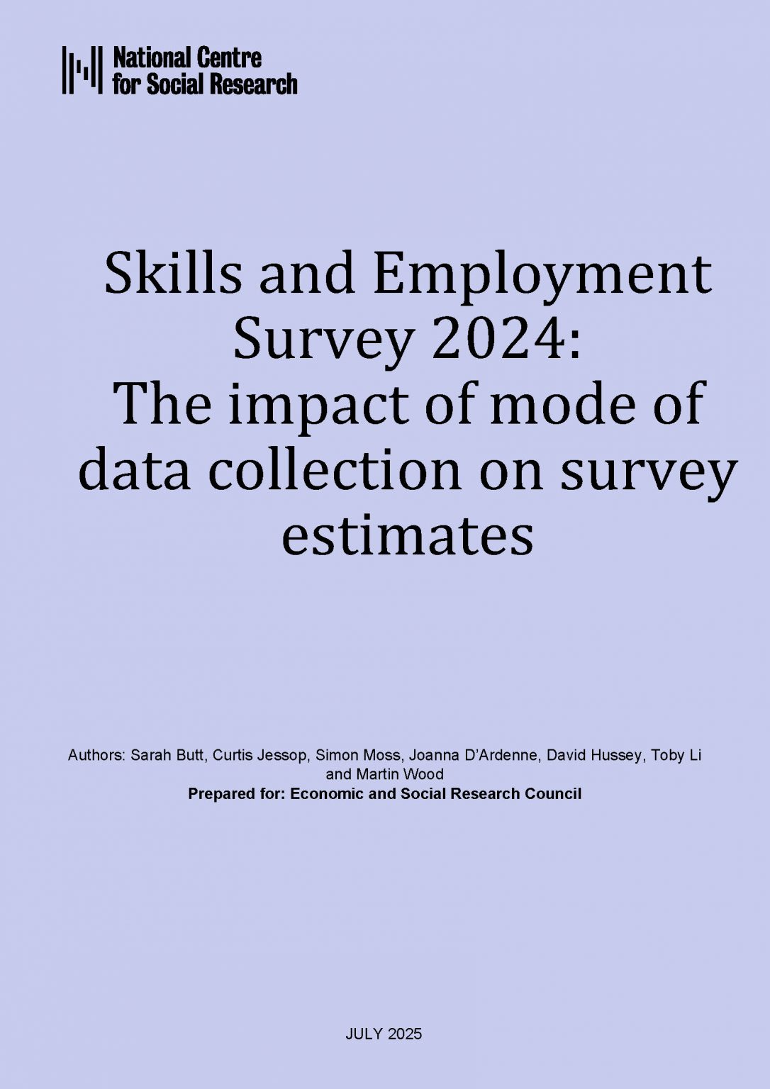 Mode Report Skills and Employment Survey 2024 – Wales Institute of Social and ...