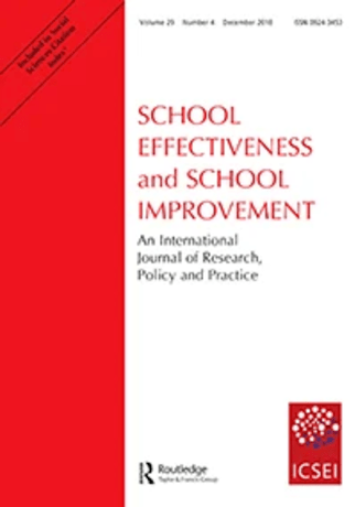 School Effectiveness and School Improvement journal cover