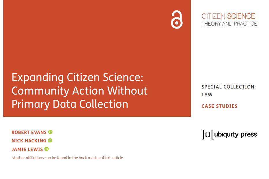Expanding Citizen Science: Community Action Without Primary Data Collection