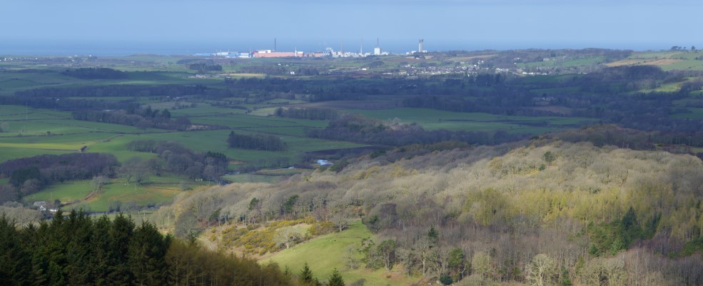 Distant view of Sellafield Nuclear Processing Plant, Cumbria
