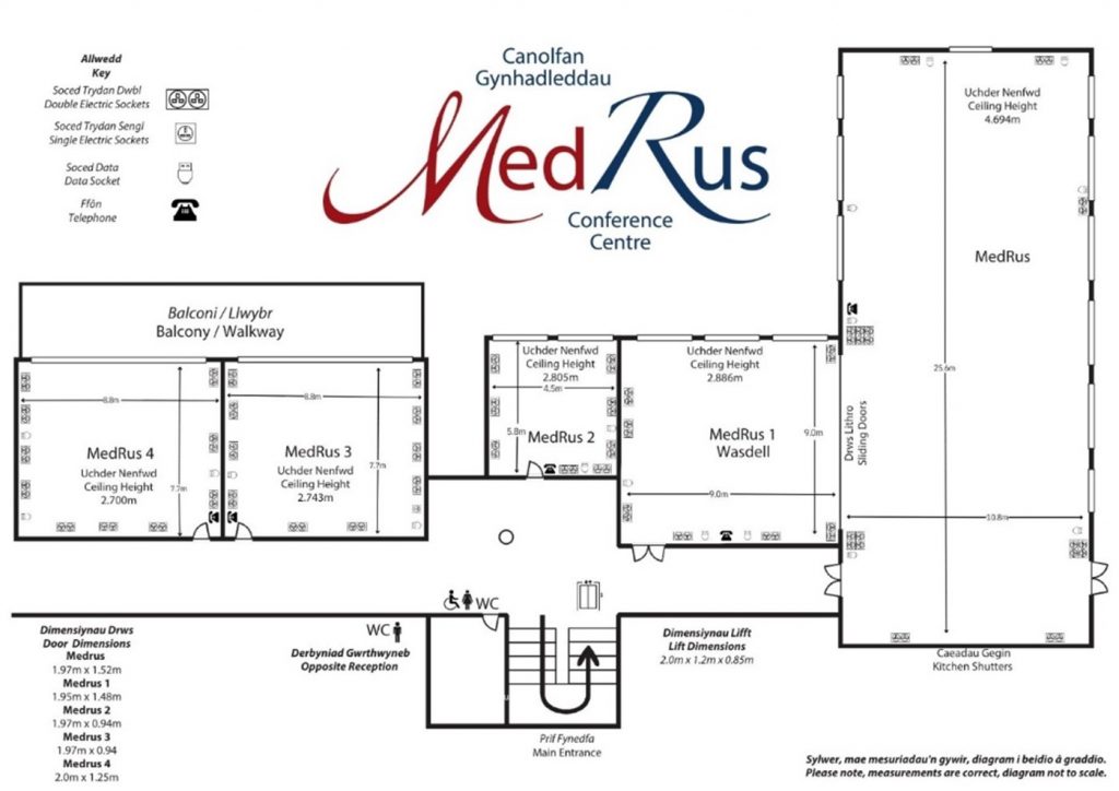 Floor plan of the Medrus conference centre