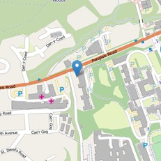 Map of area surrounding Pantycelyn