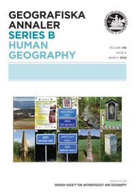 Geografiska Annaler: Series B, Human Geography